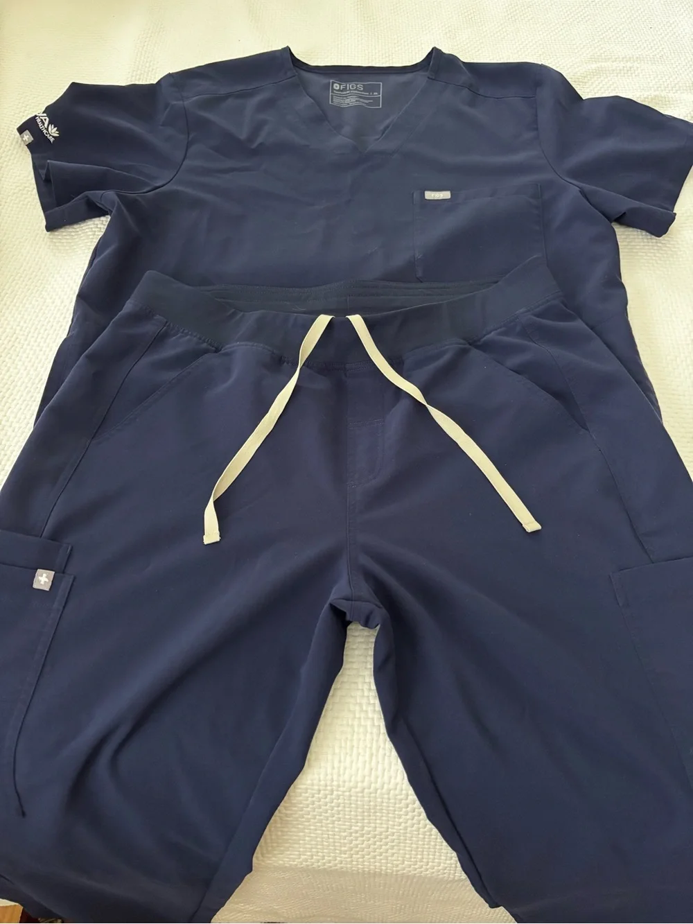Figs Men’s Navy Jogger Pants with Contrast Drawstring